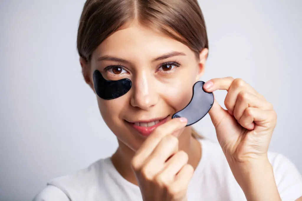 young women with eye patches
